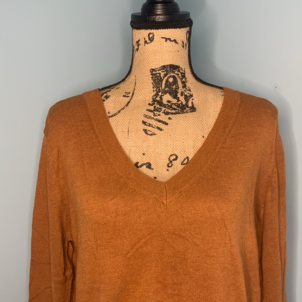 Ava & Viv X ladies brown V-neck sweater
